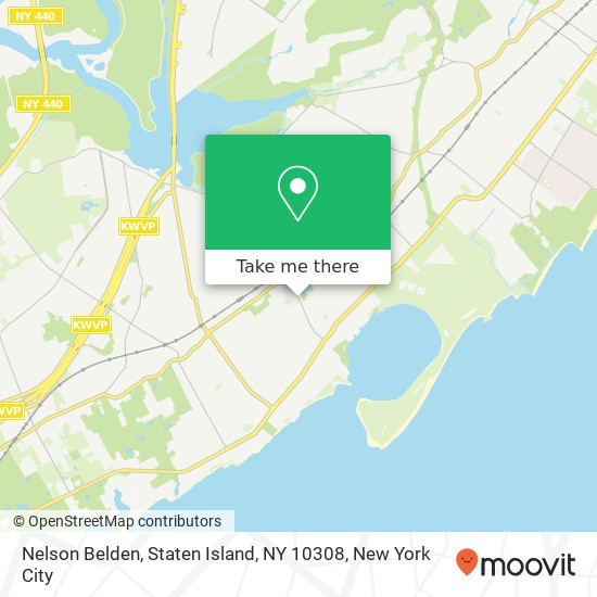 Mapa de Nelson Belden, Staten Island, NY 10308