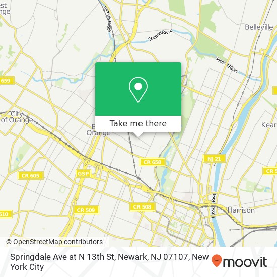 Springdale Ave at N 13th St, Newark, NJ 07107 map