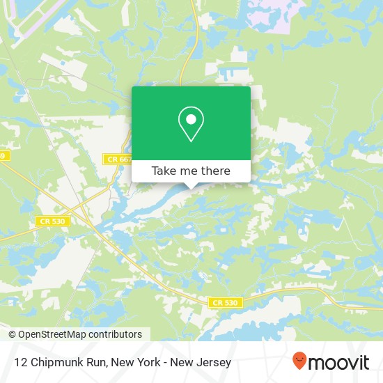 Mapa de 12 Chipmunk Run, Browns Mills, NJ 08015