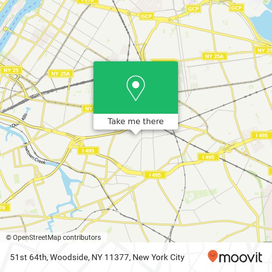 51st 64th, Woodside, NY 11377 map
