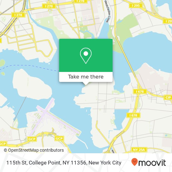 Mapa de 115th St, College Point, NY 11356