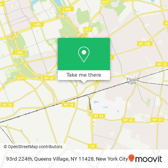 Mapa de 93rd 224th, Queens Village, NY 11428