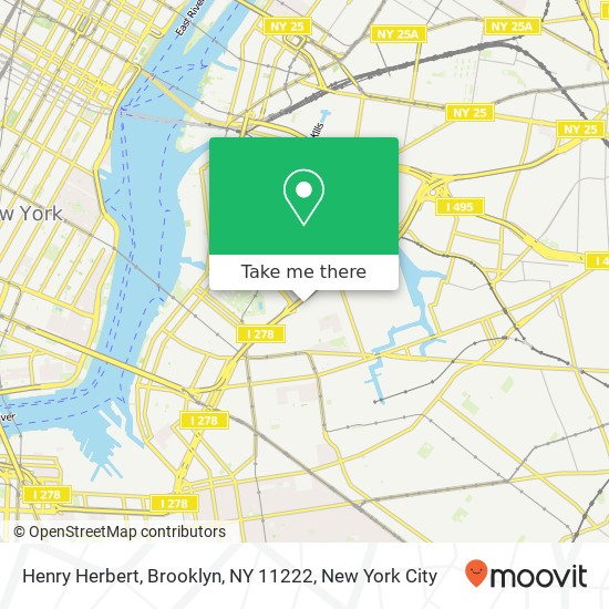 Mapa de Henry Herbert, Brooklyn, NY 11222