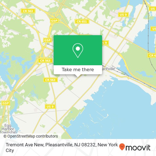 Mapa de Tremont Ave New, Pleasantville, NJ 08232