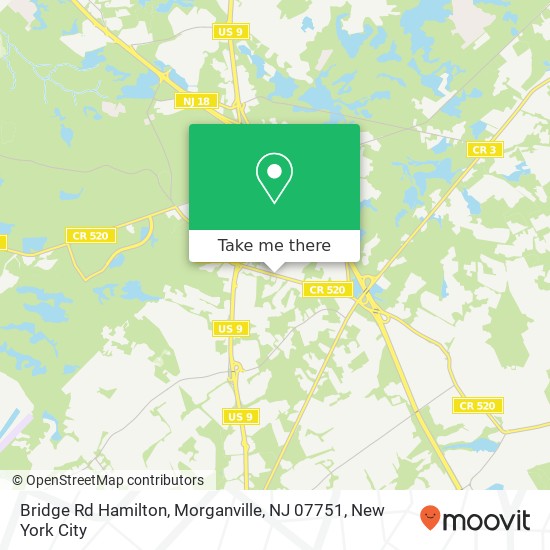 Mapa de Bridge Rd Hamilton, Morganville, NJ 07751