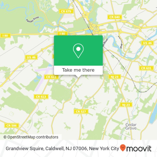 Mapa de Grandview Squire, Caldwell, NJ 07006