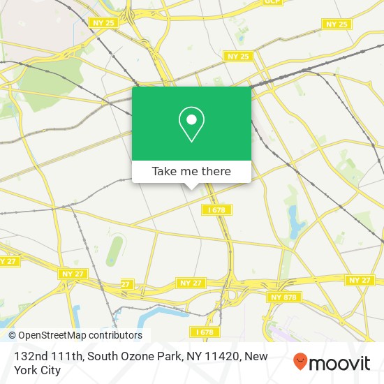 Mapa de 132nd 111th, South Ozone Park, NY 11420