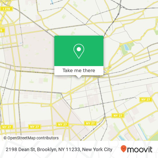Mapa de 2198 Dean St, Brooklyn, NY 11233