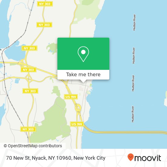 Mapa de 70 New St, Nyack, NY 10960