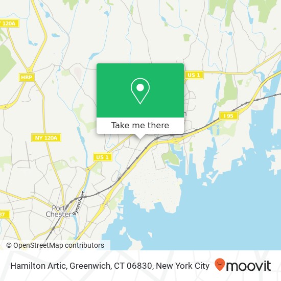 Mapa de Hamilton Artic, Greenwich, CT 06830