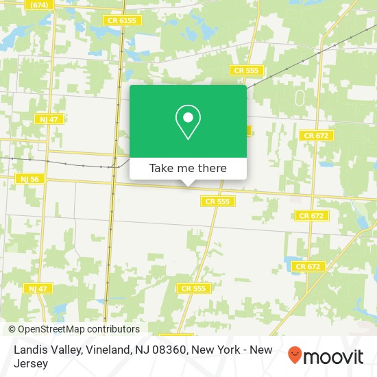 Mapa de Landis Valley, Vineland, NJ 08360