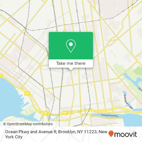 Ocean Pkwy and Avenue R, Brooklyn, NY 11223 map