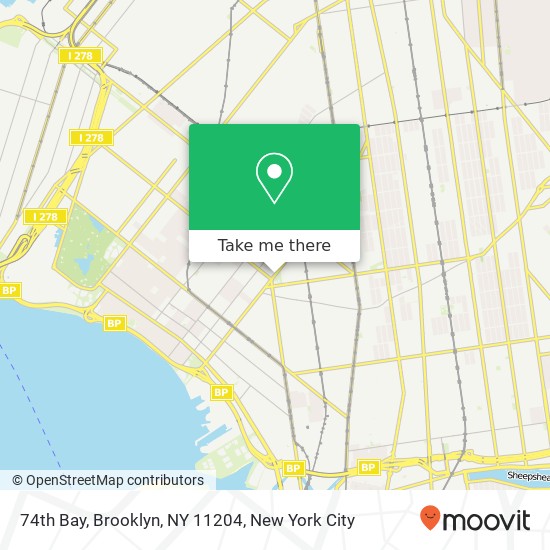 74th Bay, Brooklyn, NY 11204 map