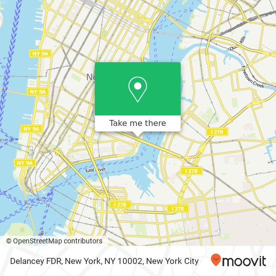 Delancey FDR, New York, NY 10002 map