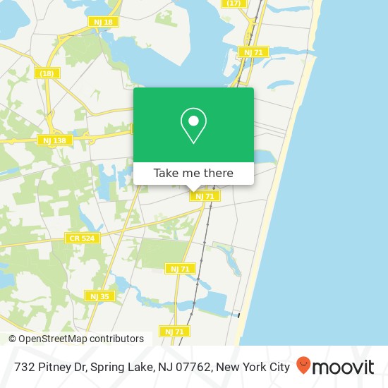 732 Pitney Dr, Spring Lake, NJ 07762 map