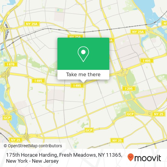 Mapa de 175th Horace Harding, Fresh Meadows, NY 11365
