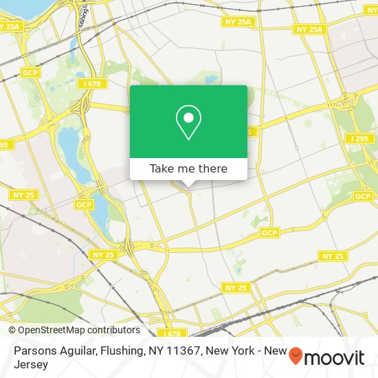 Mapa de Parsons Aguilar, Flushing, NY 11367