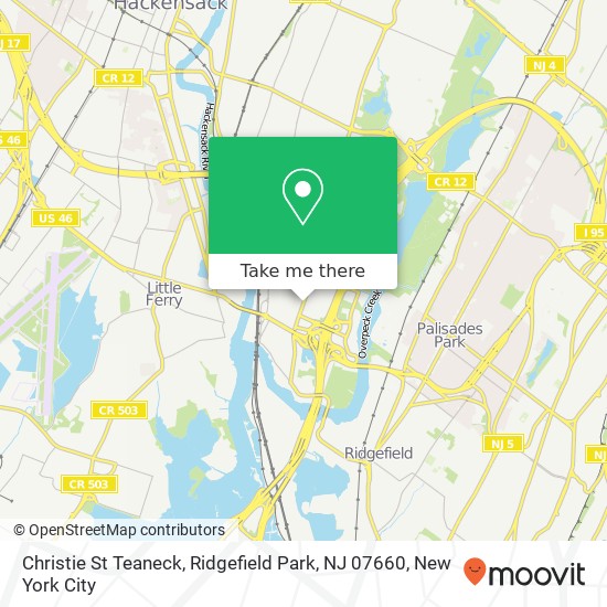 Christie St Teaneck, Ridgefield Park, NJ 07660 map