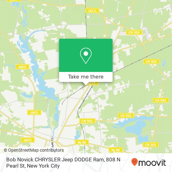 Mapa de Bob Novick CHRYSLER Jeep DODGE Ram, 808 N Pearl St