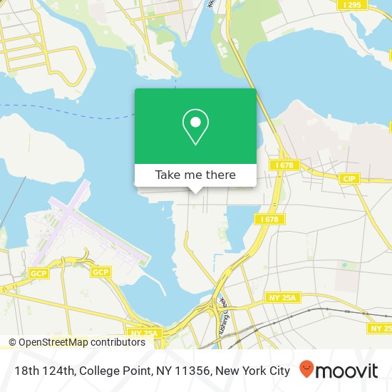 Mapa de 18th 124th, College Point, NY 11356