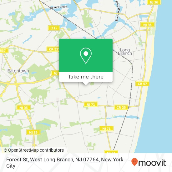 Mapa de Forest St, West Long Branch, NJ 07764