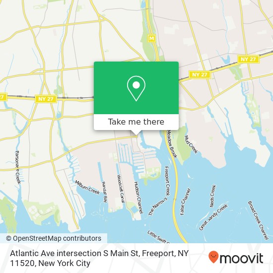 Atlantic Ave intersection S Main St, Freeport, NY 11520 map