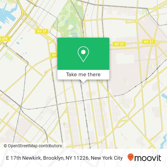 Mapa de E 17th Newkirk, Brooklyn, NY 11226