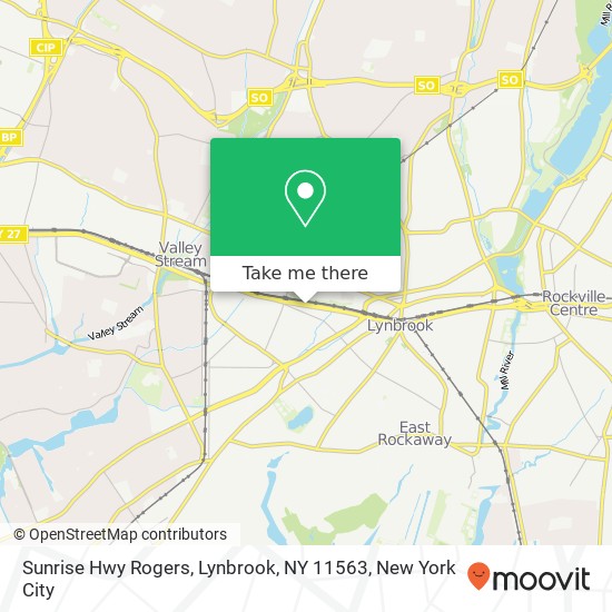 Mapa de Sunrise Hwy Rogers, Lynbrook, NY 11563
