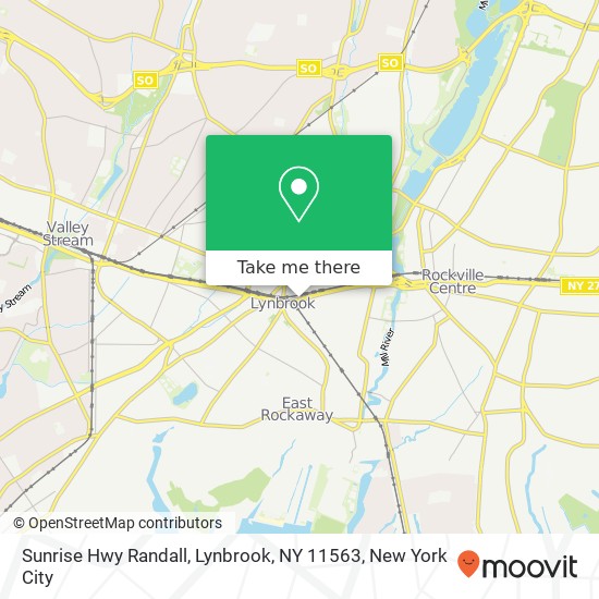 Mapa de Sunrise Hwy Randall, Lynbrook, NY 11563