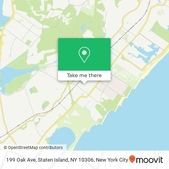 Mapa de 199 Oak Ave, Staten Island, NY 10306