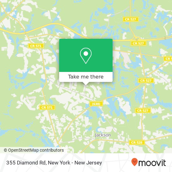 Mapa de 355 Diamond Rd, Jackson, NJ 08527
