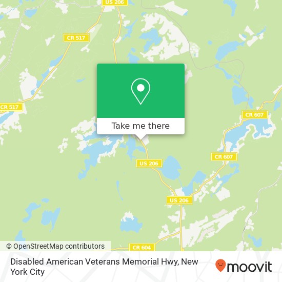 Mapa de Disabled American Veterans Memorial Hwy, Byram Twp, NJ 07821
