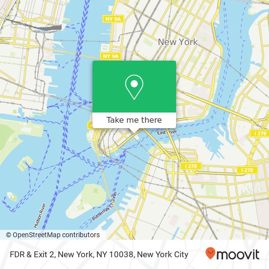 FDR & Exit 2, New York, NY 10038 map