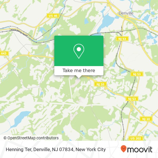 Mapa de Henning Ter, Denville, NJ 07834