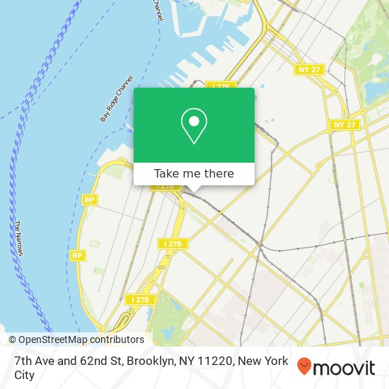 Mapa de 7th Ave and 62nd St, Brooklyn, NY 11220