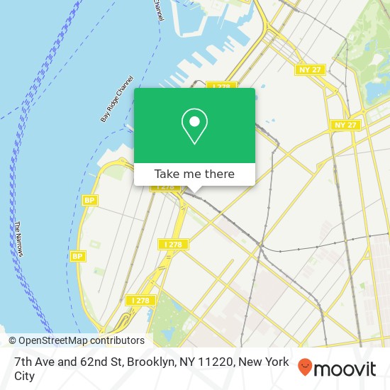 7th Ave and 62nd St, Brooklyn, NY 11220 map