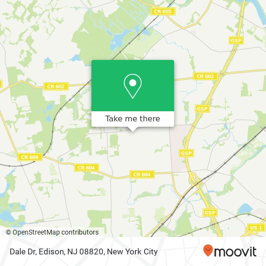 Mapa de Dale Dr, Edison, NJ 08820