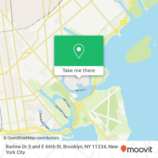 Mapa de Barlow Dr S and E 66th St, Brooklyn, NY 11234