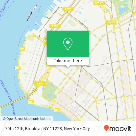 70th 12th, Brooklyn, NY 11228 map