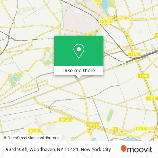 Mapa de 93rd 95th, Woodhaven, NY 11421