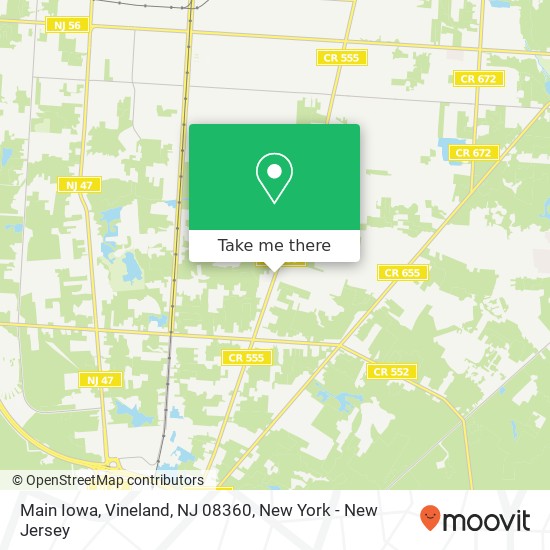 Mapa de Main Iowa, Vineland, NJ 08360