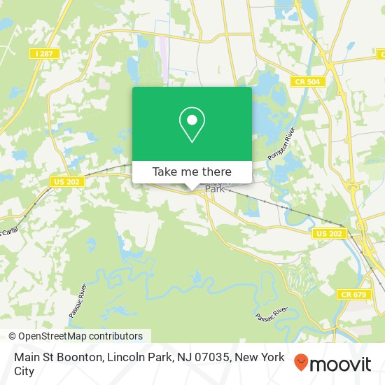 Mapa de Main St Boonton, Lincoln Park, NJ 07035