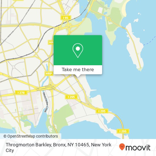 Mapa de Throgmorton Barkley, Bronx, NY 10465