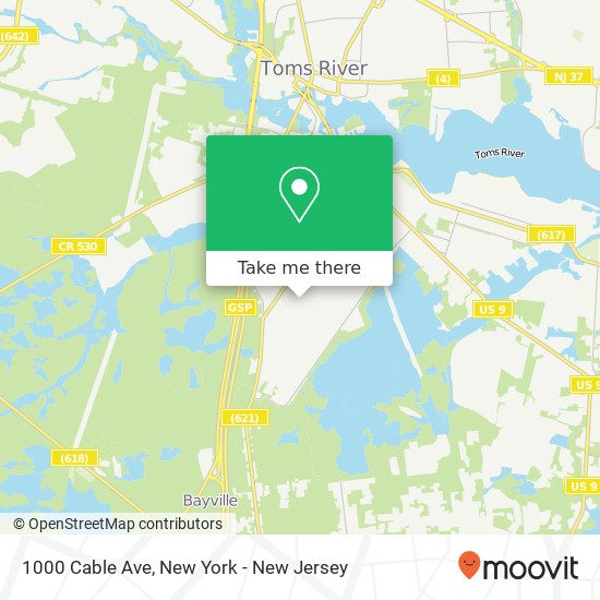 Mapa de 1000 Cable Ave, Beachwood, NJ 08722