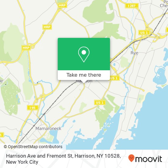 Mapa de Harrison Ave and Fremont St, Harrison, NY 10528