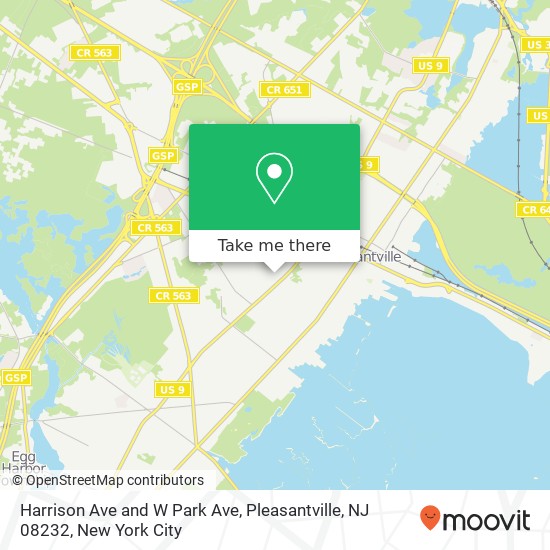 Mapa de Harrison Ave and W Park Ave, Pleasantville, NJ 08232