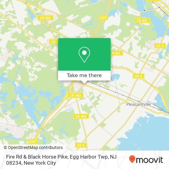 Fire Rd & Black Horse Pike, Egg Harbor Twp, NJ 08234 map