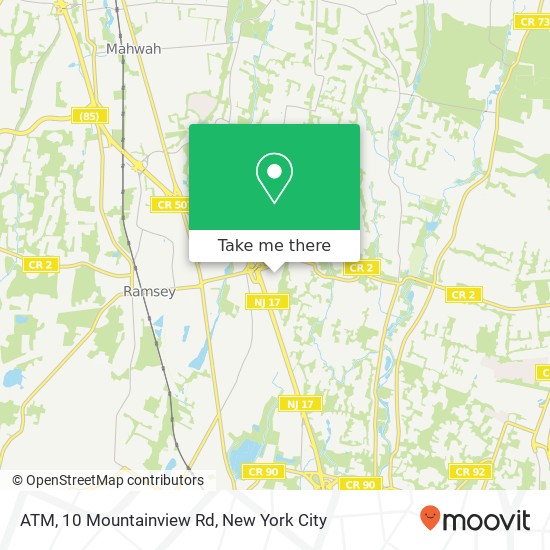 Mapa de ATM, 10 Mountainview Rd