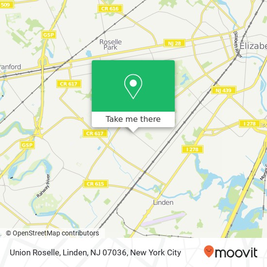 Union Roselle, Linden, NJ 07036 map