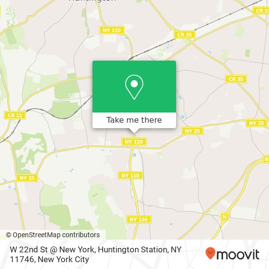 W 22nd St @ New York, Huntington Station, NY 11746 map